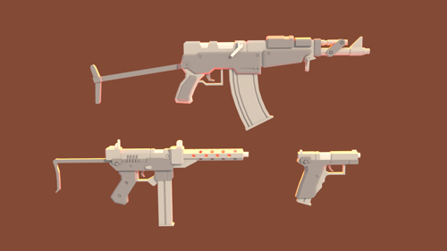 LowPoly Futuristic Guns preview image